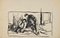 The Murder, Original Drawing, Early 20th-Century 1