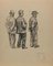 The Standing Men, dibujo original, principios del siglo XX, Imagen 1