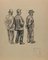 The Standing Men, Original Drawing, Early 20th-Century 1