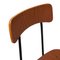Italienischer Mid-Century Modern Palisander Stuhl aus Holz mit Metallgestell, 1950, 6er Set 5