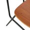Italienischer Mid-Century Modern Palisander Stuhl aus Holz mit Metallgestell, 1950, 6er Set 6