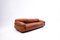 Italian Sesann Sofa in Cognac Leather by Gianfranco Frattini for Cassina, 1970s, Image 2