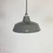 Vintage Industrial Grey Enamel Pendant Light, Image 1