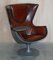 Brown Leather Eurostar Egg Armchairs by Philippe Starck for Cassina, Set of 2 2