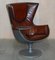 Brown Leather Eurostar Egg Armchairs by Philippe Starck for Cassina, Set of 2, Image 14