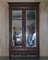 Antique Dutch Carved Folded Lined Wardrobe Armoire with Mirrored Doors, 1880s 2