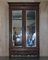 Antique Dutch Carved Folded Lined Wardrobe Armoire with Mirrored Doors, 1880s, Image 2