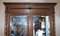 Antique Dutch Carved Folded Lined Wardrobe Armoire with Mirrored Doors, 1880s 3