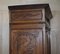 Antique Dutch Carved Folded Lined Wardrobe Armoire with Mirrored Doors, 1880s 17