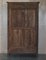 Antique Dutch Carved Folded Lined Wardrobe Armoire with Mirrored Doors, 1880s 18