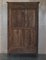 Antique Dutch Carved Folded Lined Wardrobe Armoire with Mirrored Doors, 1880s, Image 18