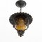 Vintage French Hanging Lamp in Metal and Yellow Glass, 1960 5