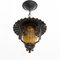 Vintage French Hanging Lamp in Metal and Yellow Glass, 1960, Image 5