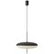 Model 2065 Ceiling Lamp with Black White Diffuser and Black Hardware by Gino Sarfatti for Astep 1