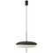 Model 2065 Ceiling Lamp with Black White Diffuser and Black Hardware by Gino Sarfatti for Astep, Image 1