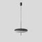 Modell 2065 Deckenlampe mit schwarz-weißem Schirm und schwarzen Beschlägen von Gino Sarfatti für Astep 2