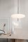 Lampada da soffitto nr. 2065 con diffusore bianco e dettagli neri di Gino Sarfatti per Astep, Immagine 9