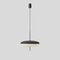 Model 2065 Ceiling Lamp with Black White Diffuser and Black Hardware by Gino Sarfatti for Astep, Image 8