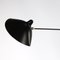 Mid-Century Modern Black Three Rotating Straight Arms Wall Lamp by Serge Mouille for Editions Serge Mouille 4