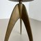 Brutalist German Sculptural Tripod Candleholder in Brass, 1970s 7