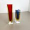 Italian Faceted Sommerso Vases in Murano Glass by Cenedese Vetri, 1970s, Set of 2 3