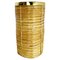 Mid-Century French Bauhaus Paper Bin in Rattan and Brass, 1960s 1
