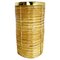 Mid-Century French Bauhaus Paper Bin in Rattan and Brass, 1960s, Image 1