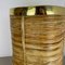 Mid-Century French Bauhaus Paper Bin in Rattan and Brass, 1960s 13