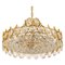 Large German Chandelier in Gilt Brass by Sciolari for Palwa, 1970s, Image 2