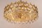 Large German Chandelier in Gilt Brass by Sciolari for Palwa, 1970s, Image 10