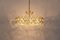 Large German Chandelier in Gilt Brass by Sciolari for Palwa, 1970s 14