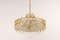 Large German Chandelier in Gilt Brass by Sciolari for Palwa, 1970s, Image 3