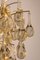 Lámpara de araña alemana grande con lágrimas de cristal de Murano de Christoph Palme, años 70, Imagen 7