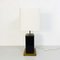 Italienische Mid-Century Tischlampe aus braunem Acrylglas & Messing, 1970er 2