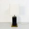 Mid-Century Italian Table Lamp Brown Acrylic Glass and Brass, 1970s 2