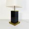 Lámpara de mesa italiana Mid-Century de vidrio acrílico marrón y latón, años 70, Imagen 5