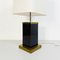 Mid-Century Italian Table Lamp Brown Acrylic Glass and Brass, 1970s 5