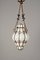 Mid-Century Venetian Brass and Mouth Blown Murano White Glass Chandelier, 1940s 6