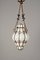 Mid-Century Venetian Brass and Mouth Blown Murano White Glass Chandelier, 1940s, Image 6