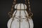 Mid-Century Venetian Brass and Mouth Blown Murano White Glass Chandelier, 1940s 20