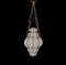 Lámpara de araña veneciana Mid-Century de latón soplado y cristal de Murano blanco, años 40, Imagen 9