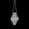 Mid-Century Venetian Brass and Mouth Blown Murano White Glass Chandelier, 1940s 9