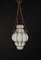 Mid-Century Venetian Brass and Mouth Blown Murano White Glass Chandelier, 1940s 3