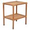 Mid-Century Italian Rectangular Two-Tiers Bamboo and Rattan Side Table, 1970s 1