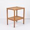 Mid-Century Italian Rectangular Two-Tiers Bamboo and Rattan Side Table, 1970s 2