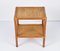 Mid-Century Italian Rectangular Two-Tiers Bamboo and Rattan Side Table, 1970s 3