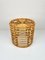 Italian Bamboo and Wicker Round Pouf Stool by Franco Albini, 1960s, Image 6