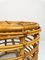 Italian Bamboo and Wicker Round Pouf Stool by Franco Albini, 1960s 10