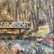 Pintura de paisaje alemana Art Déco, años 20, óleo sobre madera, enmarcado, Imagen 6