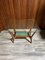 Tavolino da caffè in ciliegio e cristallo, anni '50, Immagine 5